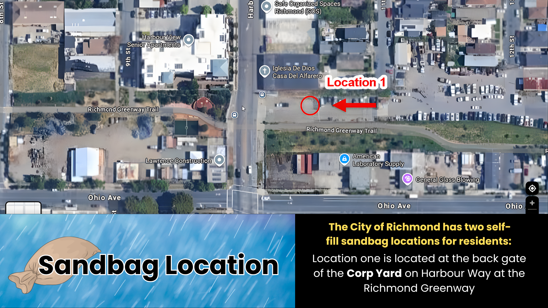 Sandbag Locations - Corp Yard